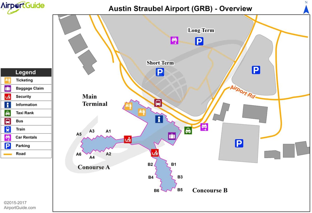 Austin aeroporti hartë terminal