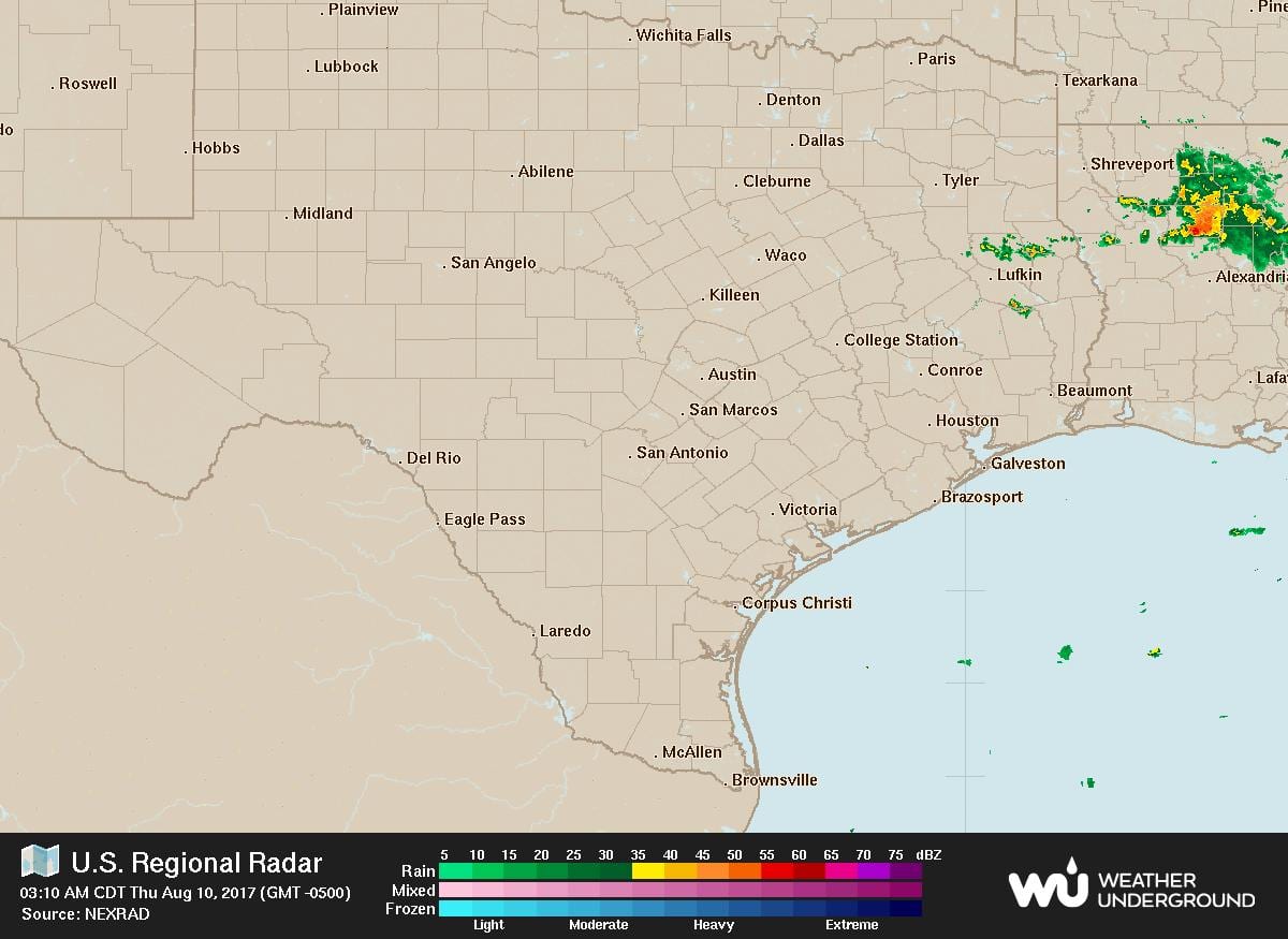 harta e Austin radar