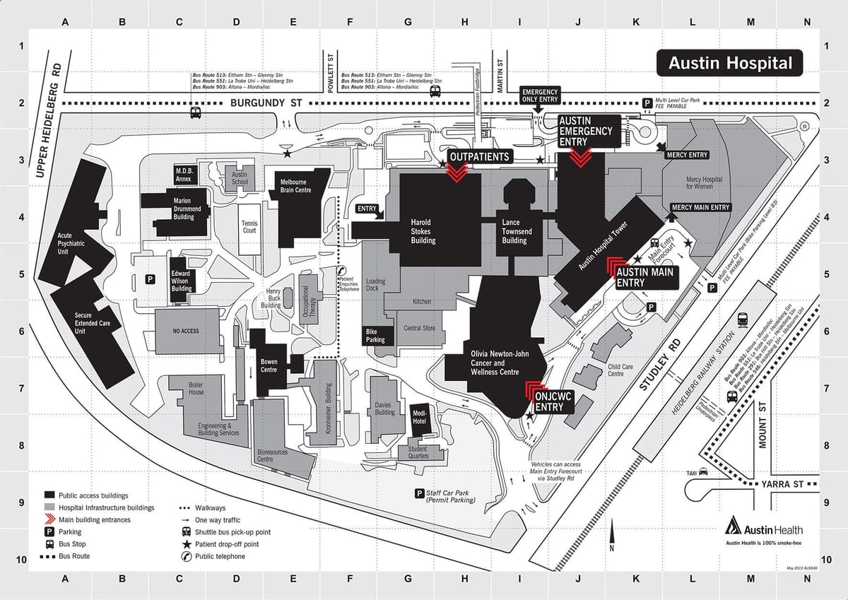 harta e Austin spital