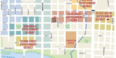 Austin 6 street map